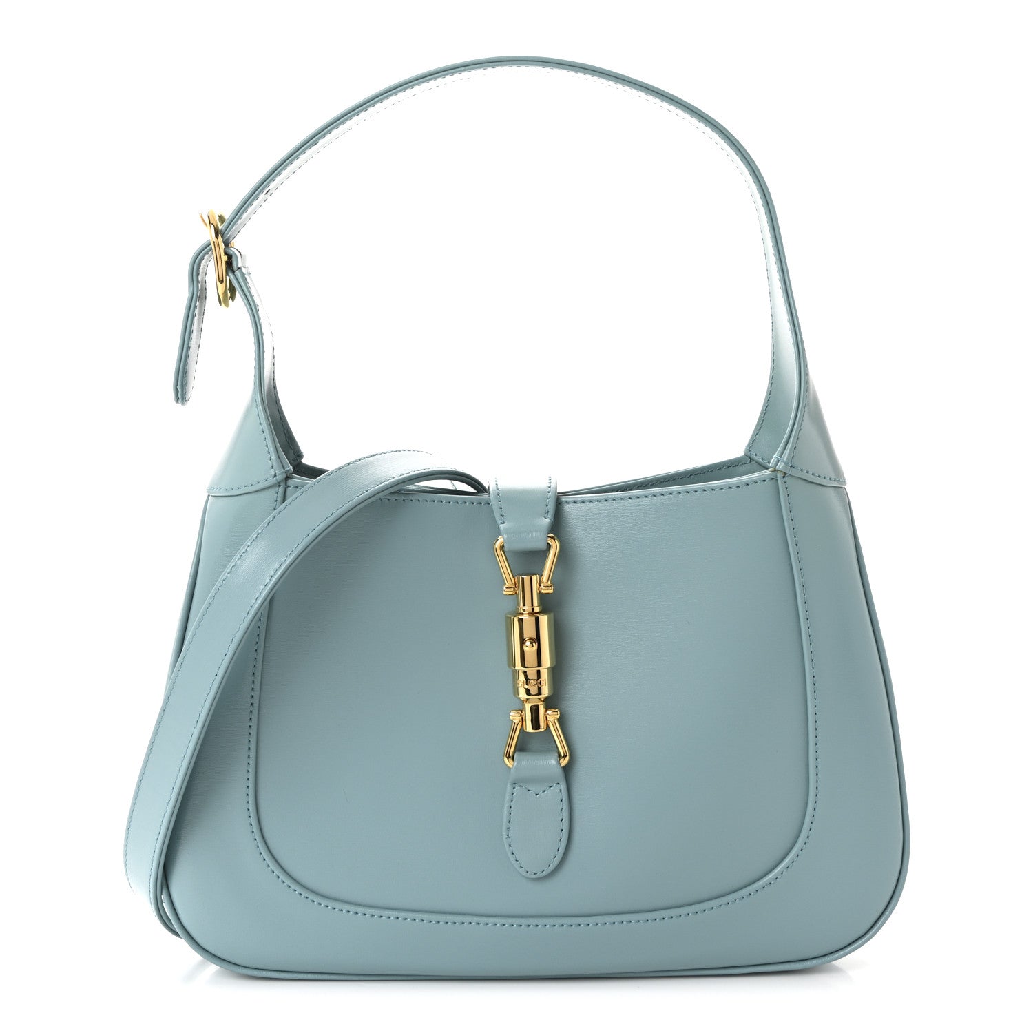 Gucci Boarded Dyana Lux Calfskin Small Jackie 1961 Hobo Dusty Azure 1 of 10