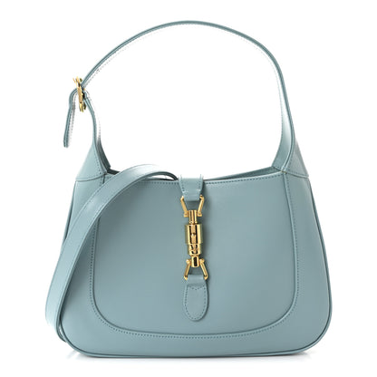 Gucci Boarded Dyana Lux Calfskin Small Jackie 1961 Hobo Dusty Azure 1 of 10