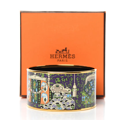 Hermes Enamel Printed Cachemire de Tamara Extra Wide Bracelet 62 5 of 5