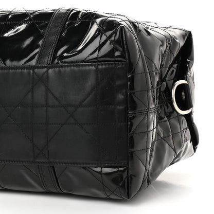 Christian Dior Vinyl Cannage Duffle Black 9 of 11