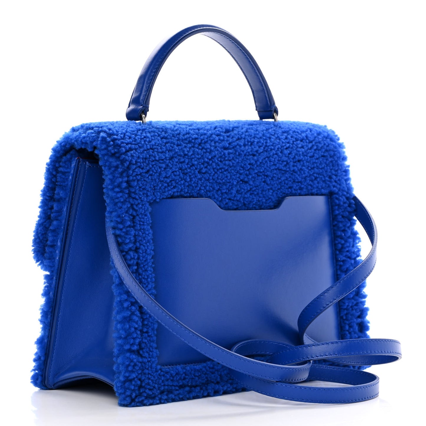 Shearling Calfskin Jitney 2.8 Bag Blue