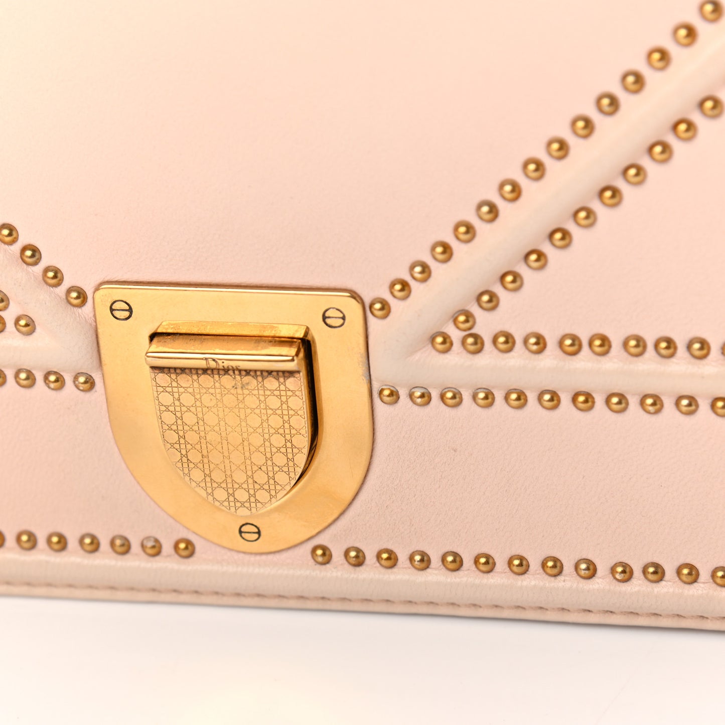 Calfskin Studded Medium Diorama Flap Bag