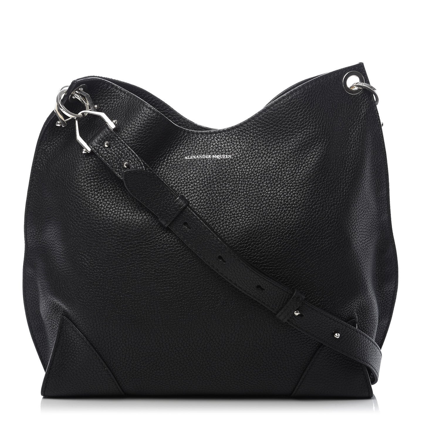 Pebbled Calfskin Legend Hobo Black