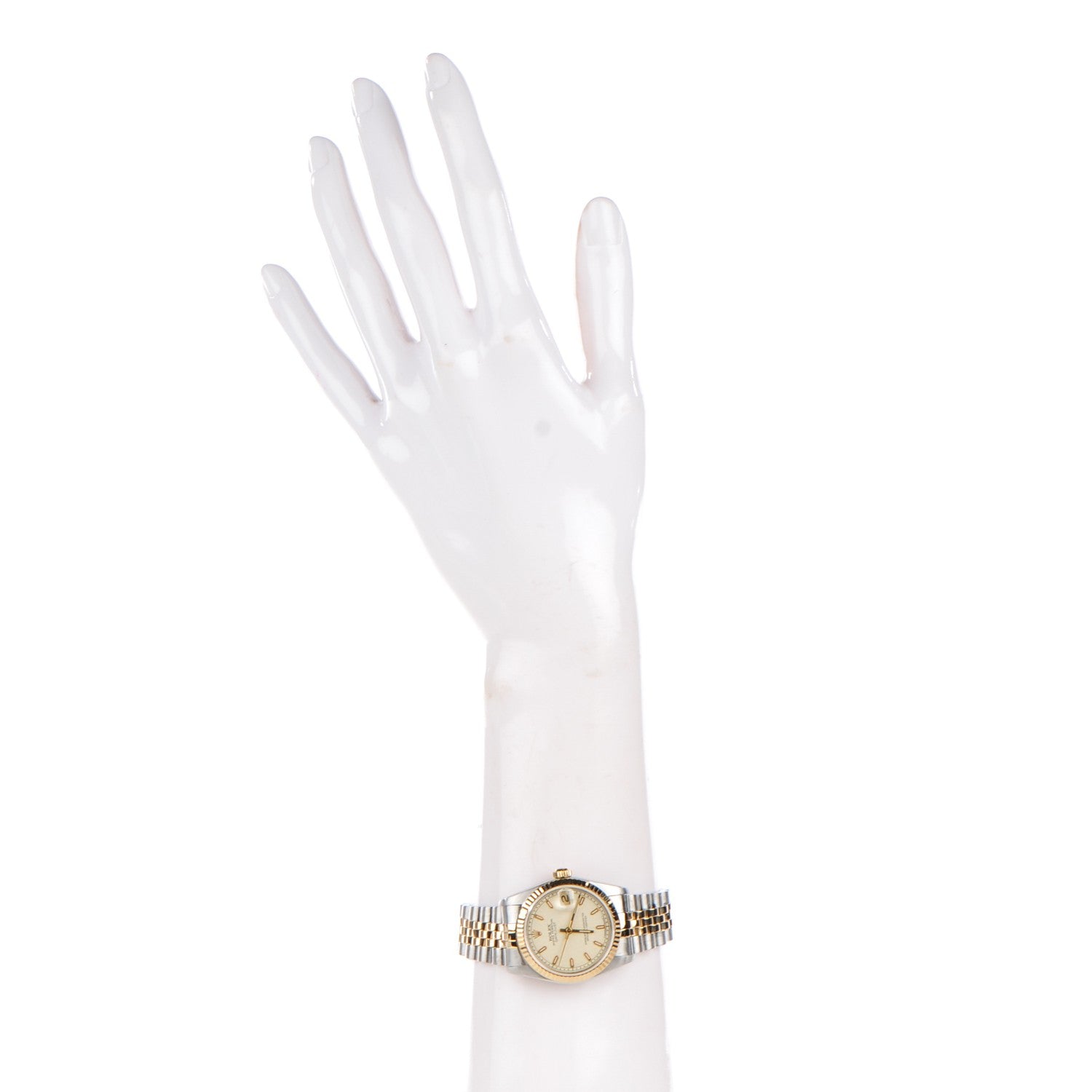 Rolex Stainless Steel 18K Yellow Gold 31mm Oyster Perpetual Datejust Watch White Jubilee 68273 2 of 6