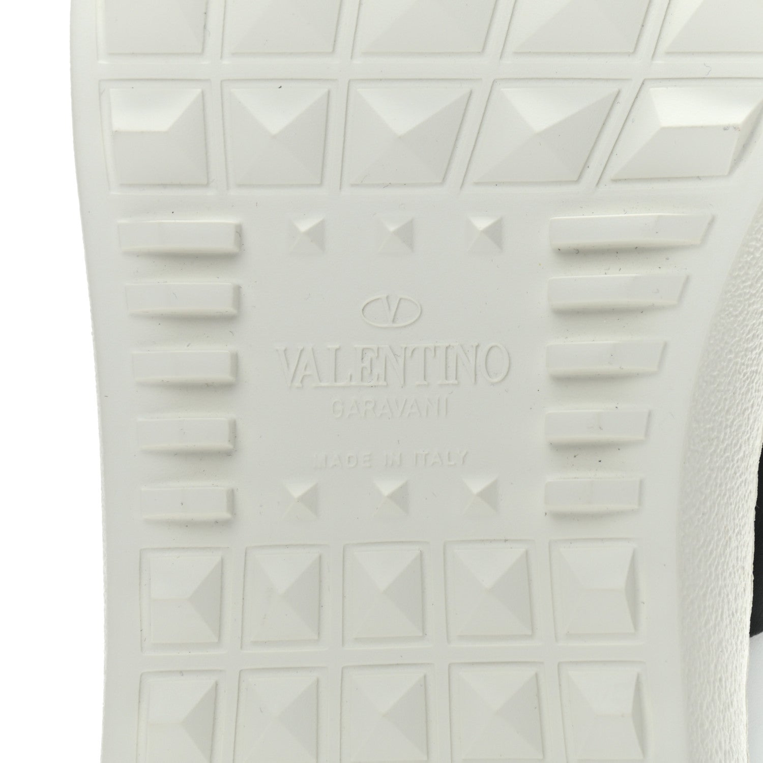 Valentino Garavani Calfskin Mens Rockstud Open Sneakers 41.5 White Black 6 of 8