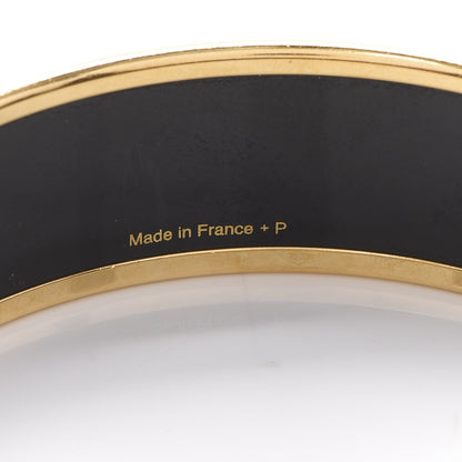 Hermes Enamel Printed Wide Balcons du Guadalquivir Bracelet 62 Gold 5 of 5