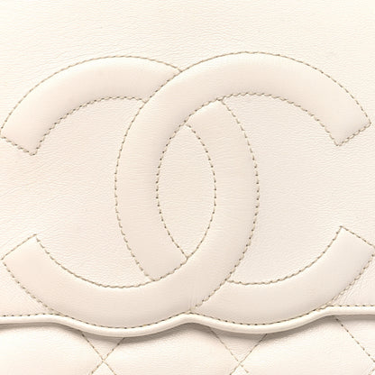 Chanel Goatskin Quilted Timeless CC Clutch White 8 of 13