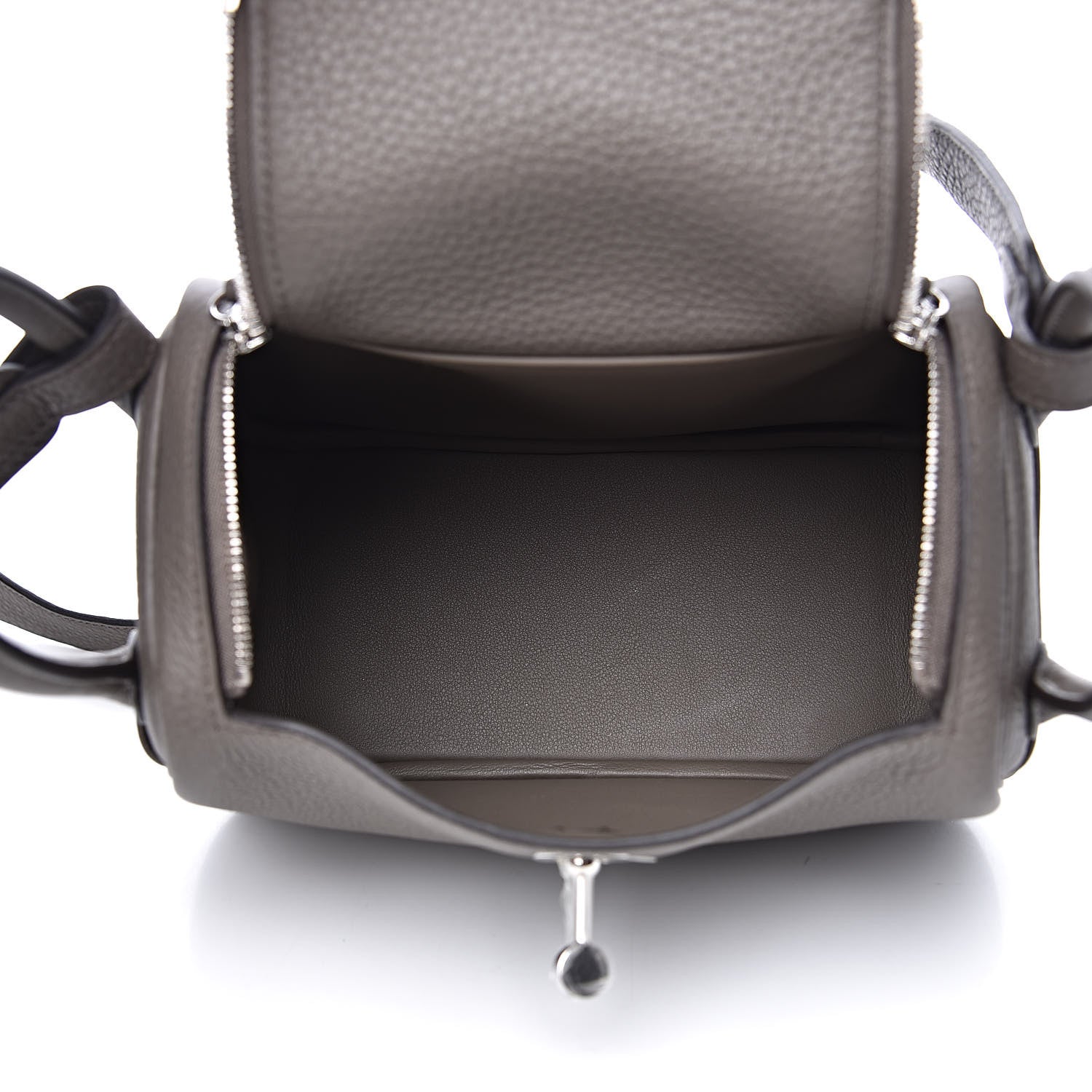 Hermes Taurillon Clemence Mini Lindy 20 Etain 5 of 9