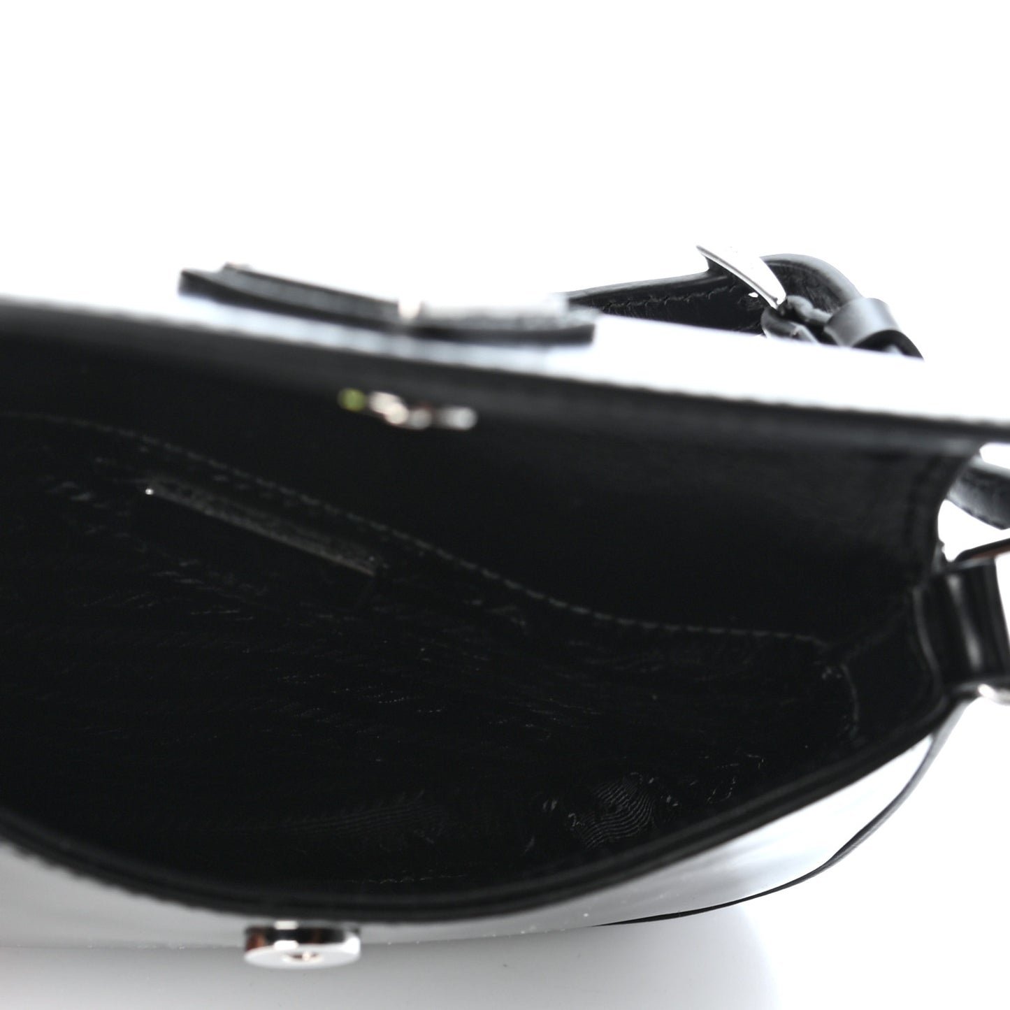 Spazzolato Mini Cleo Flap Adjustable Strap Shoulder Bag Black