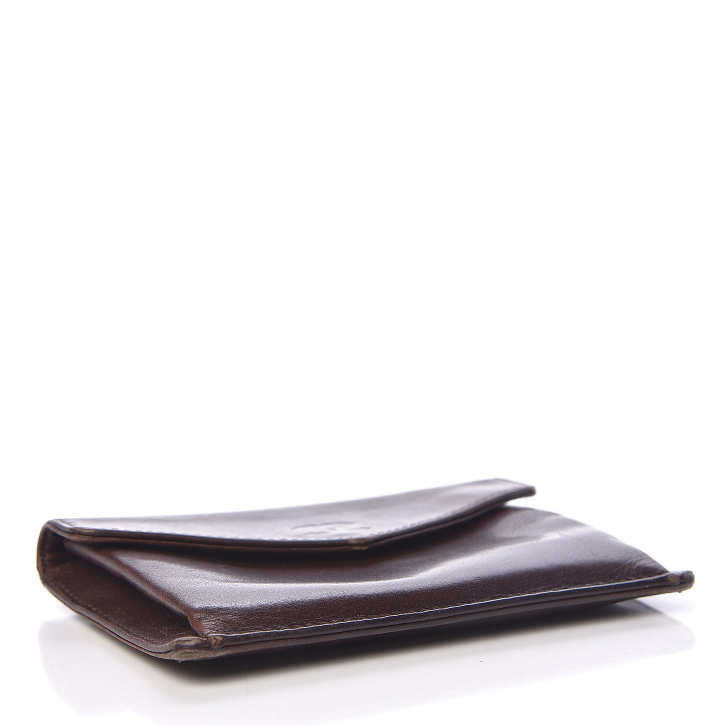 Calfskin Envelope Wallet Brown
