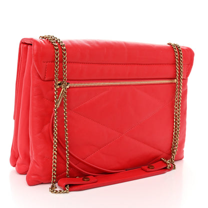 Lanvin Lambskin Quilted Medium Sugar Flap Shoulder Bag Raspberry 3 of 10