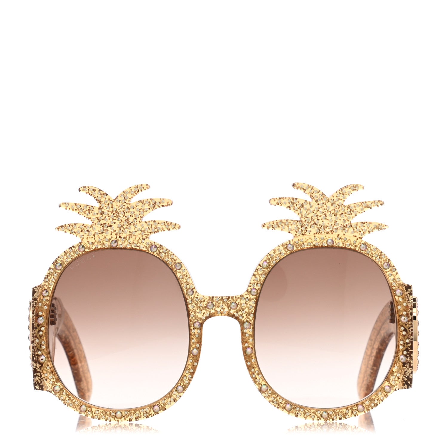 Gucci Acetate Pineapple GG0150/S Sunglasses Gold 3 of 14