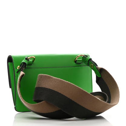 Fendi Vitello King Mini Flat Baguette Tomatillo 2 of 12