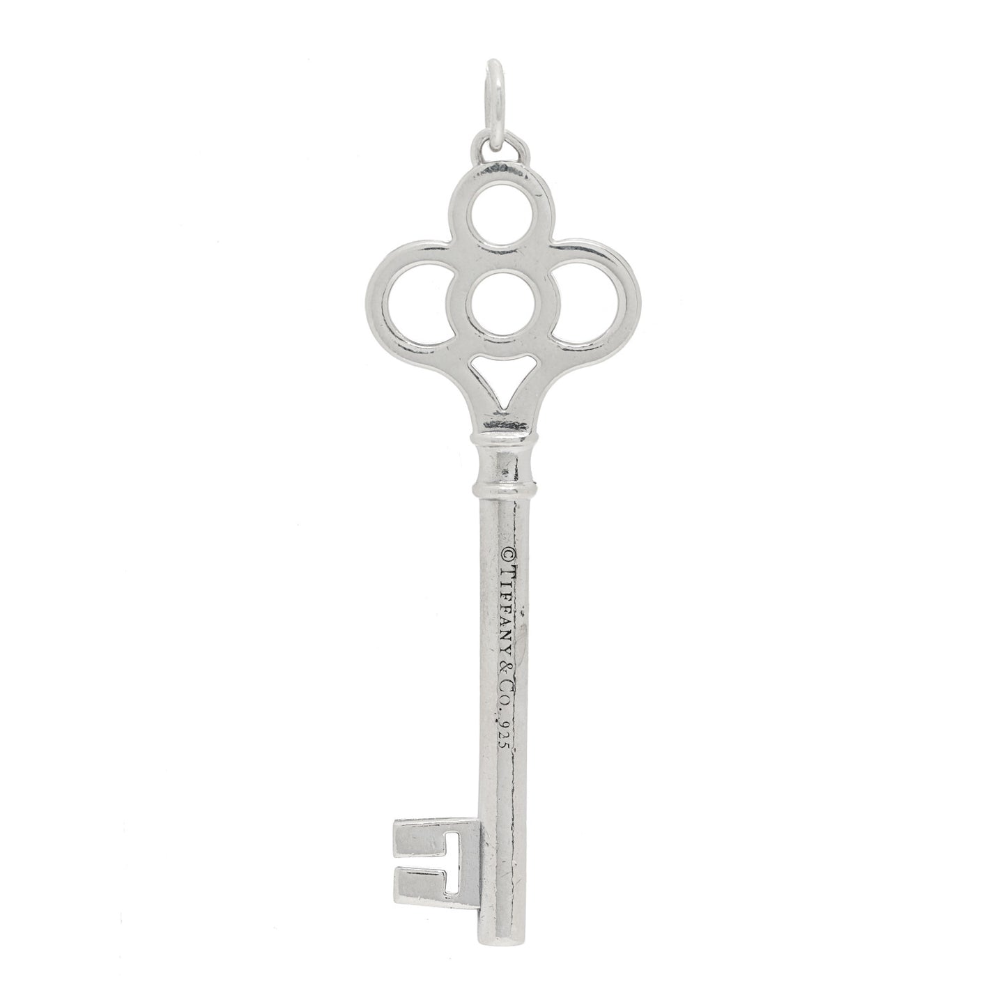 Sterling Silver Large Crown Key Pendant