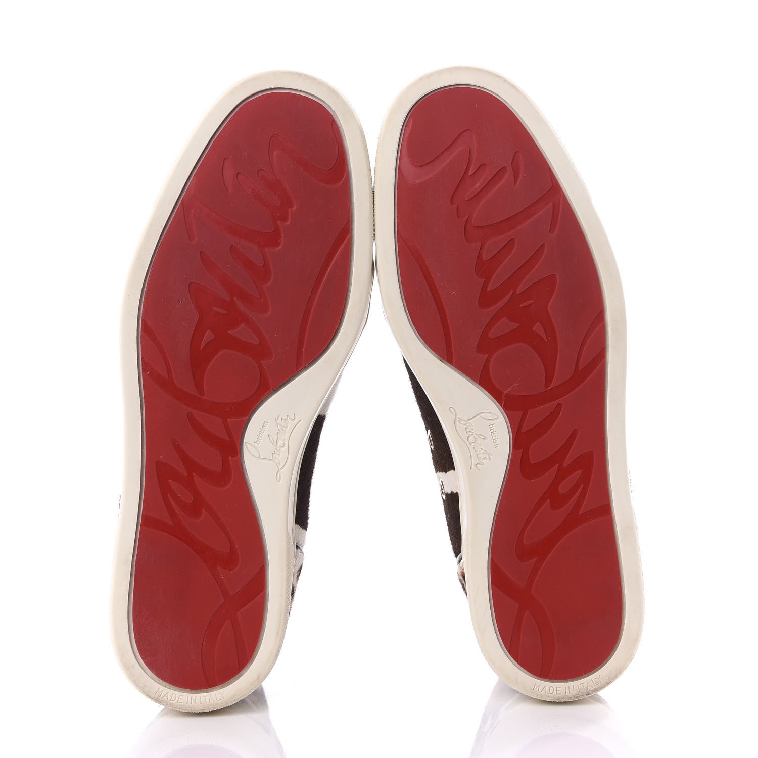 Christian Louboutin Calf Hair Animal Print Rantus Orlato Flat Sneakers 38 Multicolor 7 of 11