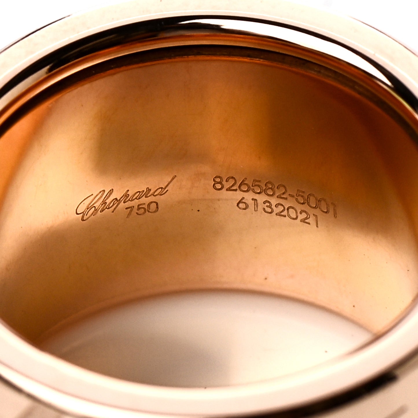 18K Rose Gold Chopardissimo Revolving Ring 50 5.25