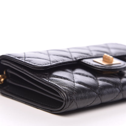 Chanel Aged Calfskin Quilted 2.55 Reissue Clutch With Chain Black 9 of 12