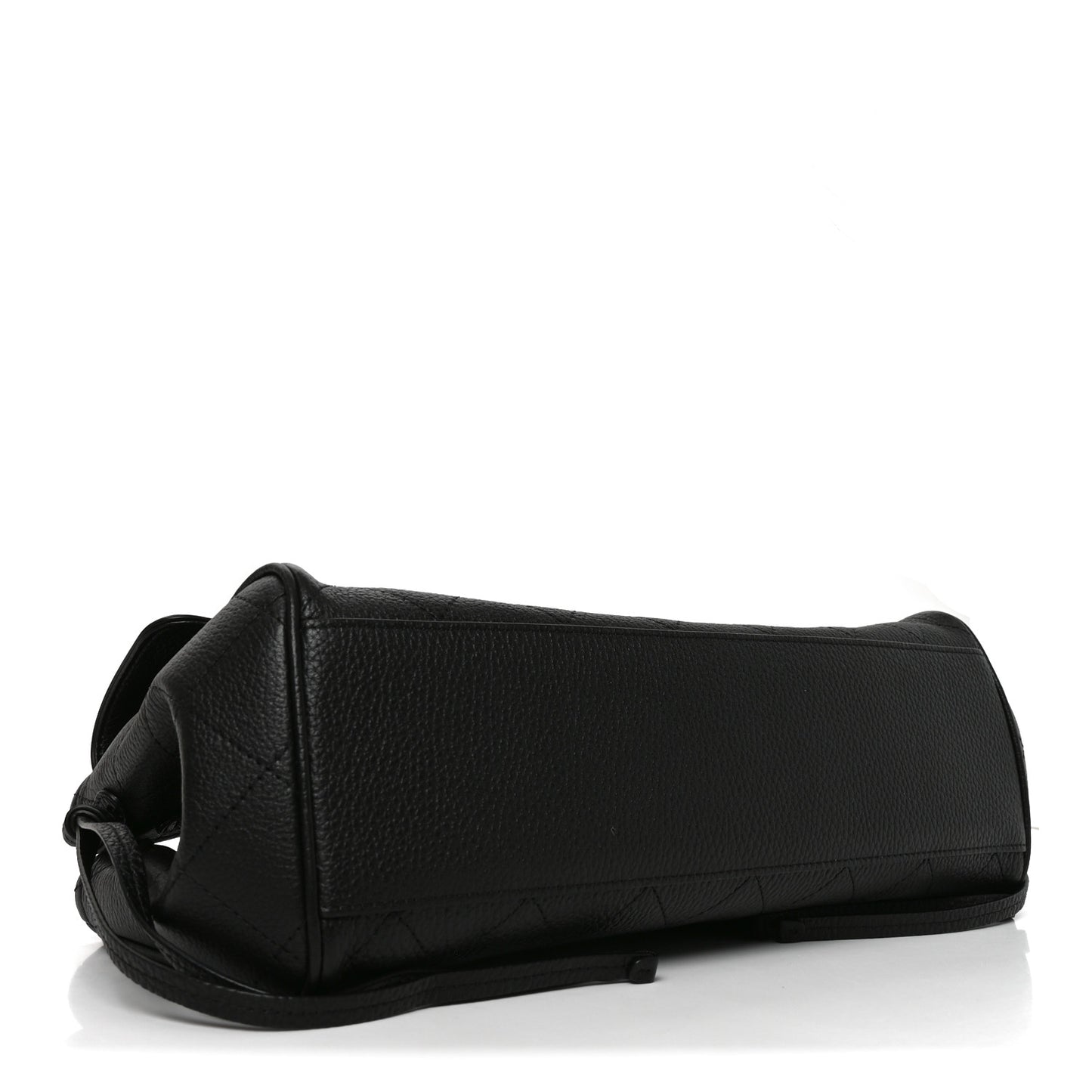 Grained Calfskin Urban Essentials Small Shopping Bag Black