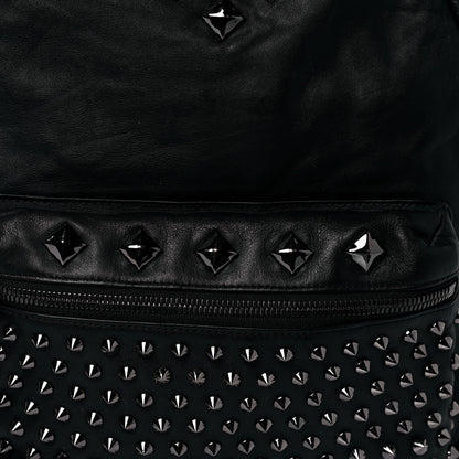 MCM Calfskin Medium Studded Backpack Black 7 of 13
