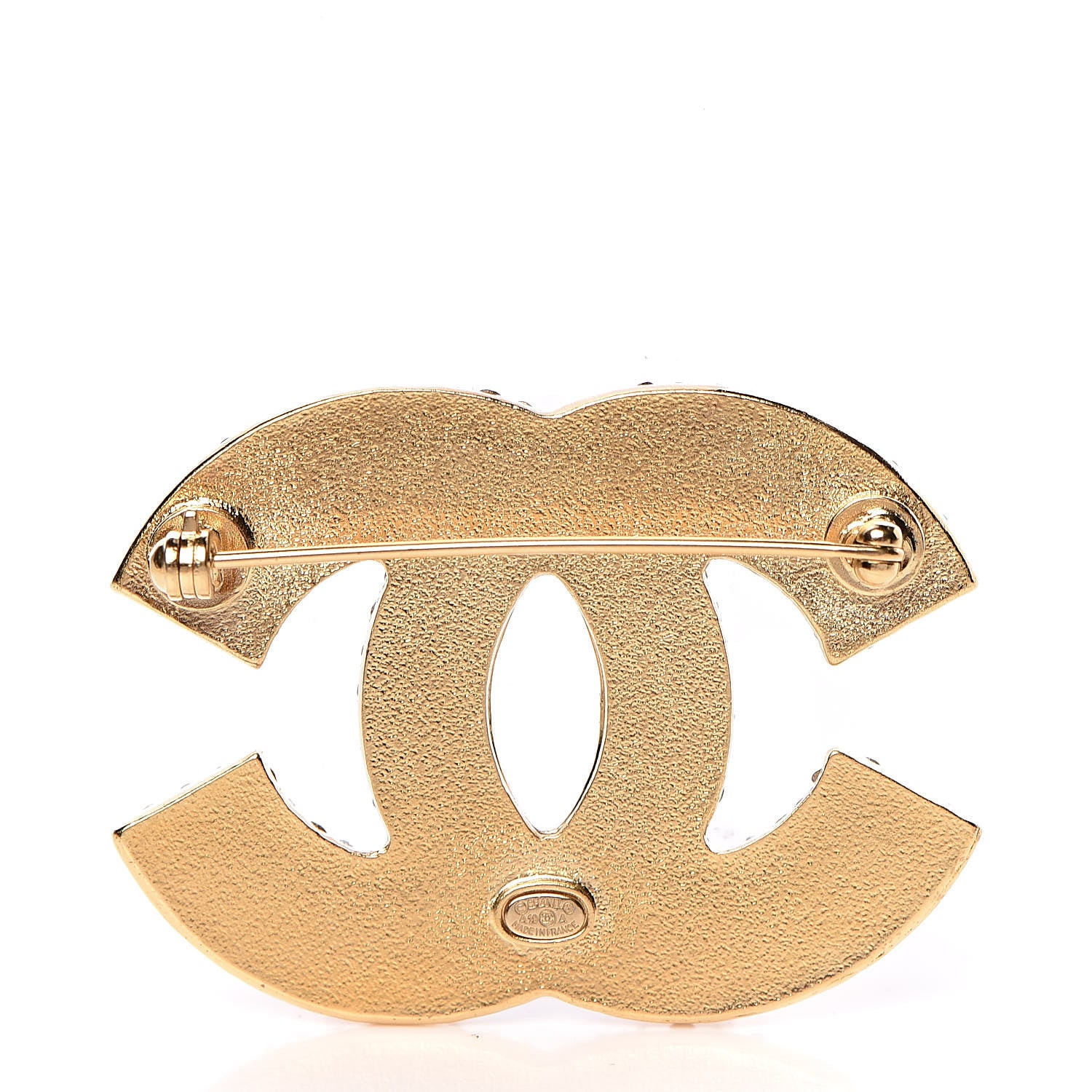 Chanel Crystal CC Brooch Gold Multicolor 3 of 5