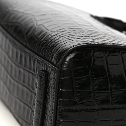 Givenchy Calfskin Crocodile Embossed Mini Antigona Black 10 of 12