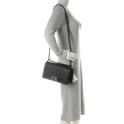 Chanel Caviar Quilted Medium Boy Flap So Black 2 of 8