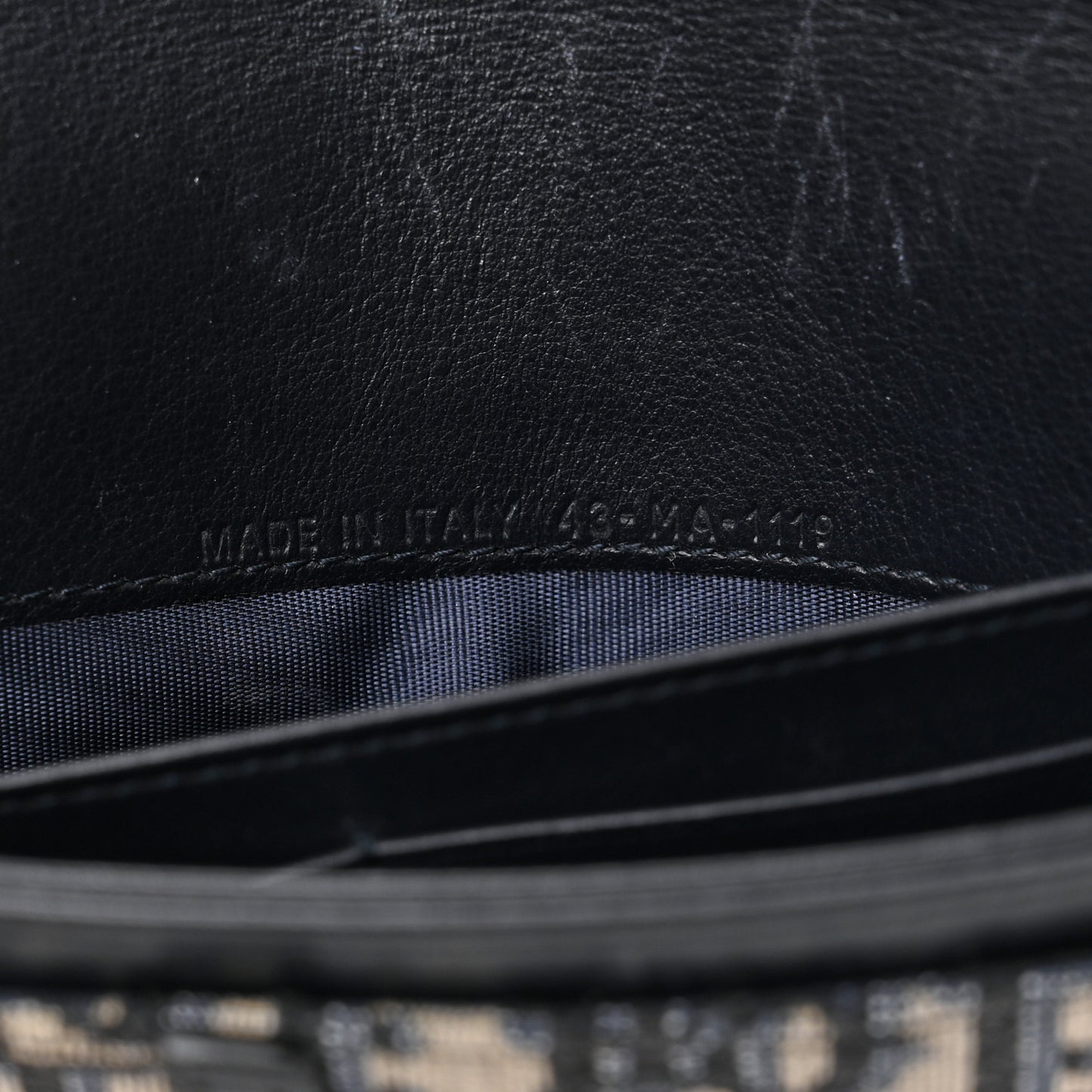 Oblique Saddle Chain Long Wallet Blue