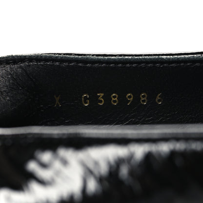 Chanel Patent Calfskin Cap Toe Ankle Chain Ballerina Flats 38 Black 7 of 9