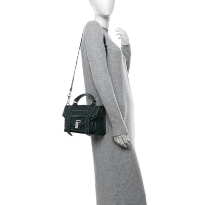 Proenza Schouler Lambskin Tiny PS1 Satchel Dark Green 3 of 11