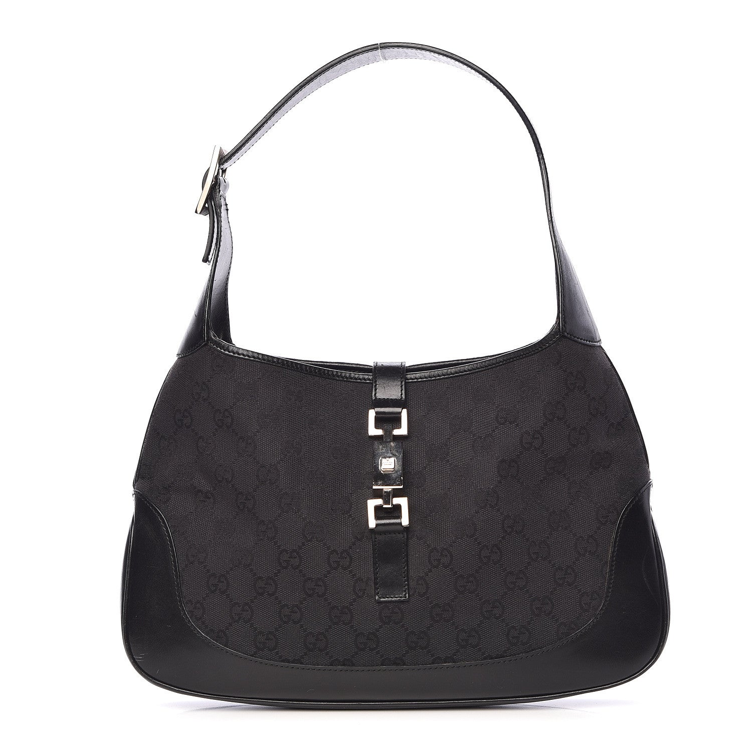 Gucci Monogram Jackie O Hobo Black 1 of 12