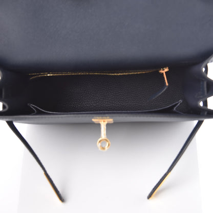 Hermes Epsom Kelly Sellier 25 Bleu Indigo 8 of 43