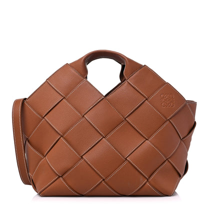 Loewe Soft Grained Calfskin Woven Basket Bag Tan 1 of 12
