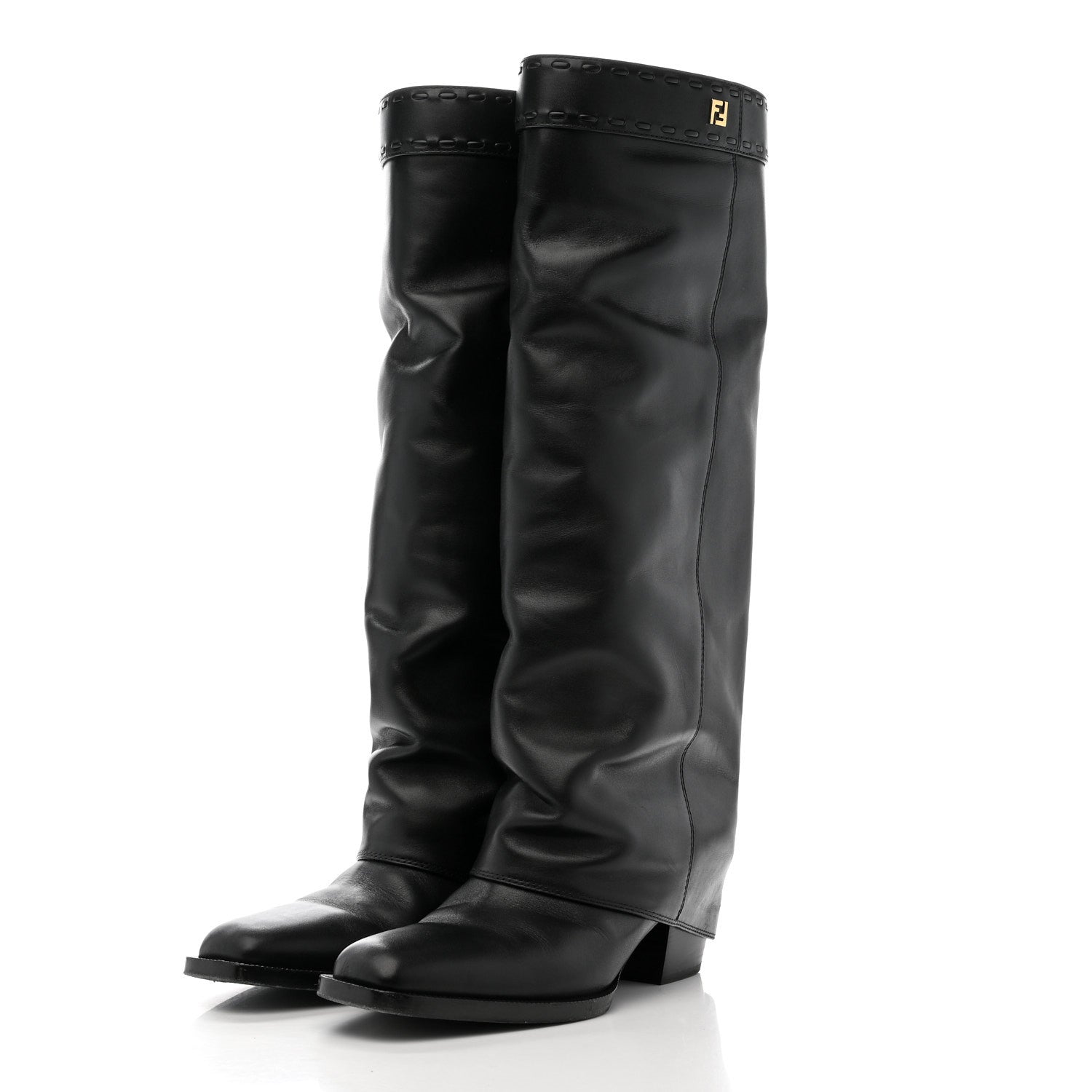 Fendi Vitello Minerva Boots 39 Black 3 of 9