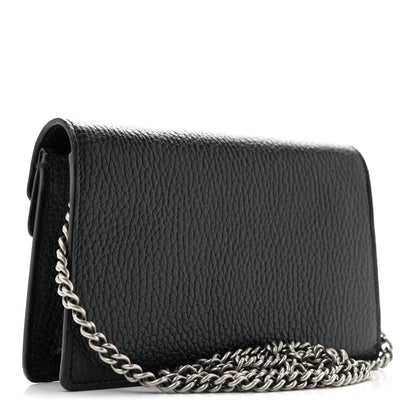 Gucci Calfskin Super Mini Dionysus Shoulder Bag Black 2 of 11