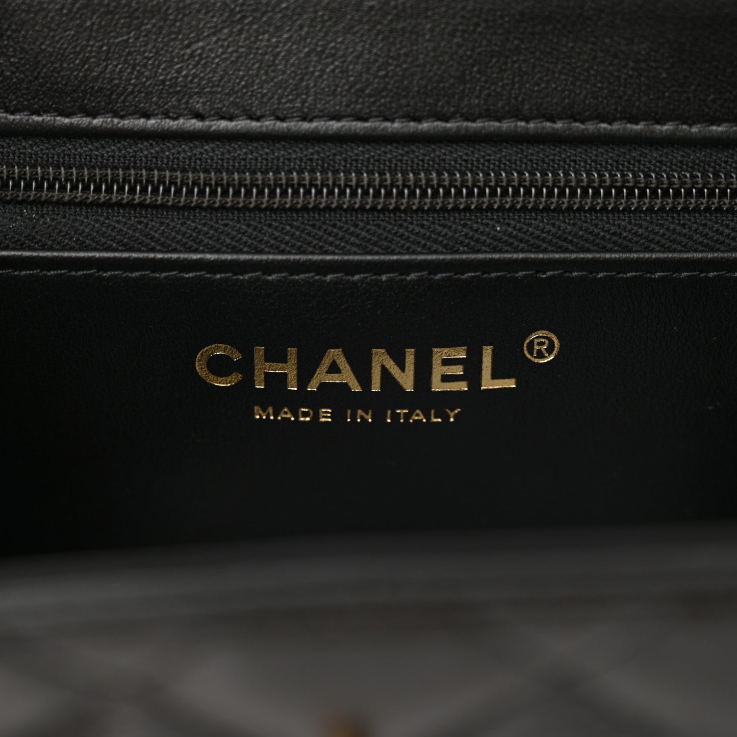 Shiny Aged Calfskin Quilted Nano Kelly Shopper Black