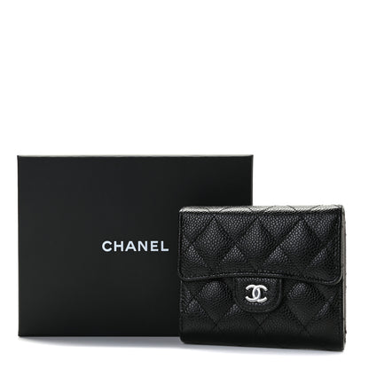 Chanel Caviar Quilted Compact Flap Wallet Black 9 of 11