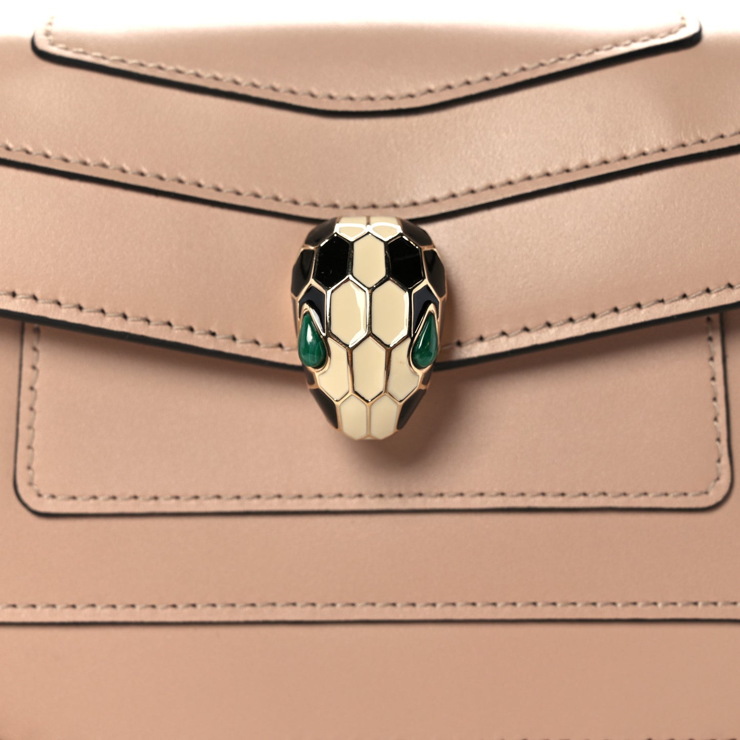 Calfskin Mini Serpenti Forever Flap Clutch Light Pink