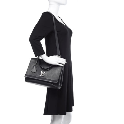 Louis Vuitton Soft Calfskin Lockme II Top Handle Black 2 of 10