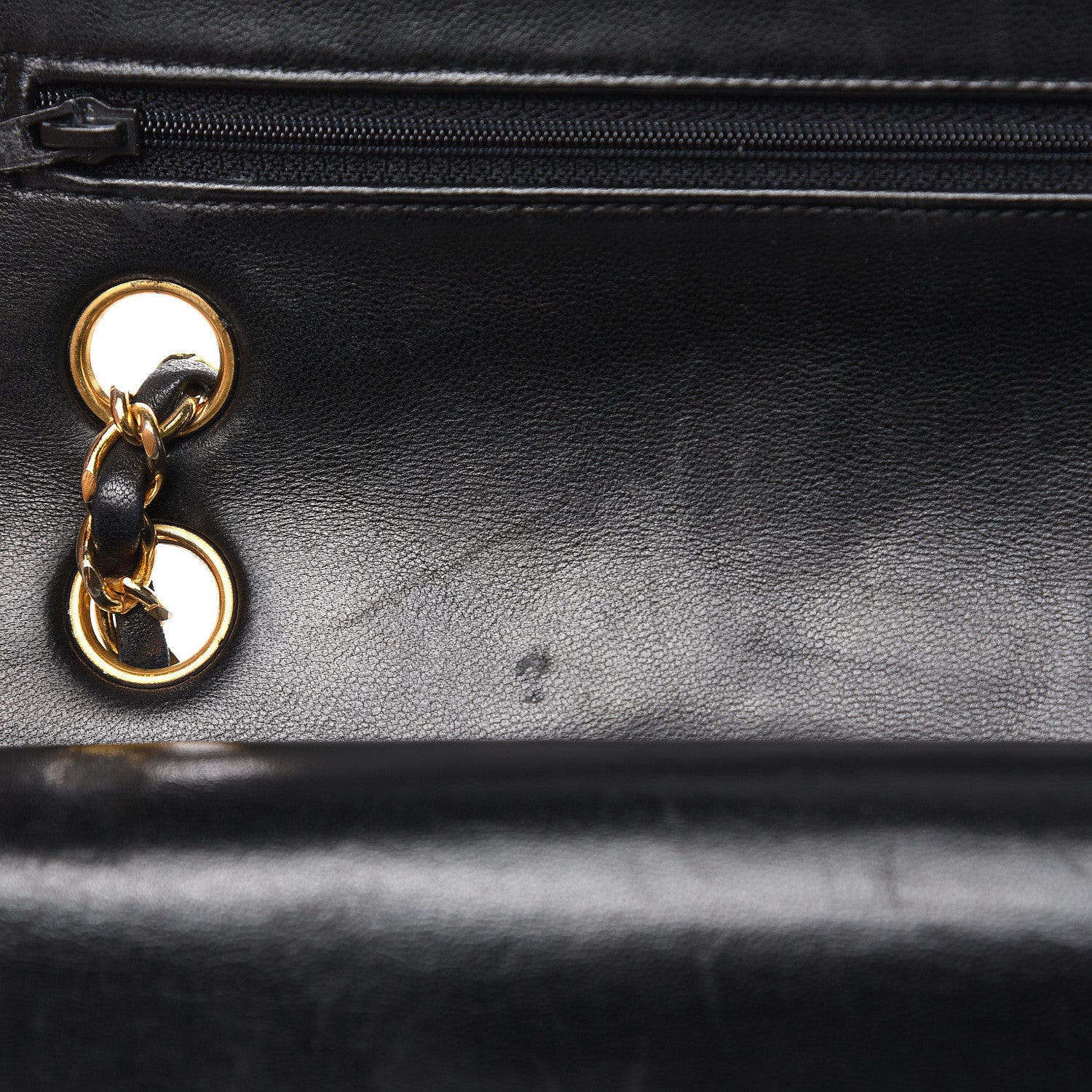Chanel Lambskin Quilted Medium Double Flap Black 16 of 18