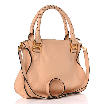 Chloe Calfskin Braided Medium Marcie Double Carry Milky Brown 3 of 13