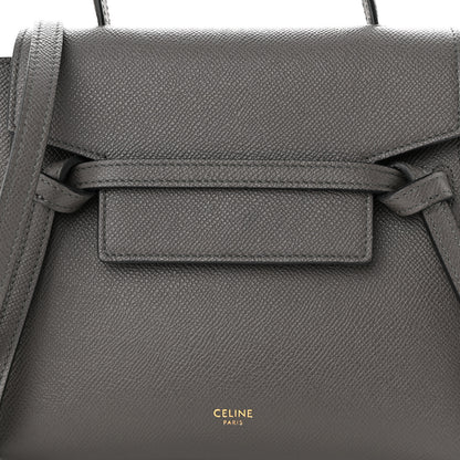 Celine Grained Calfskin Nano Belt Bag Grey 8 of 11