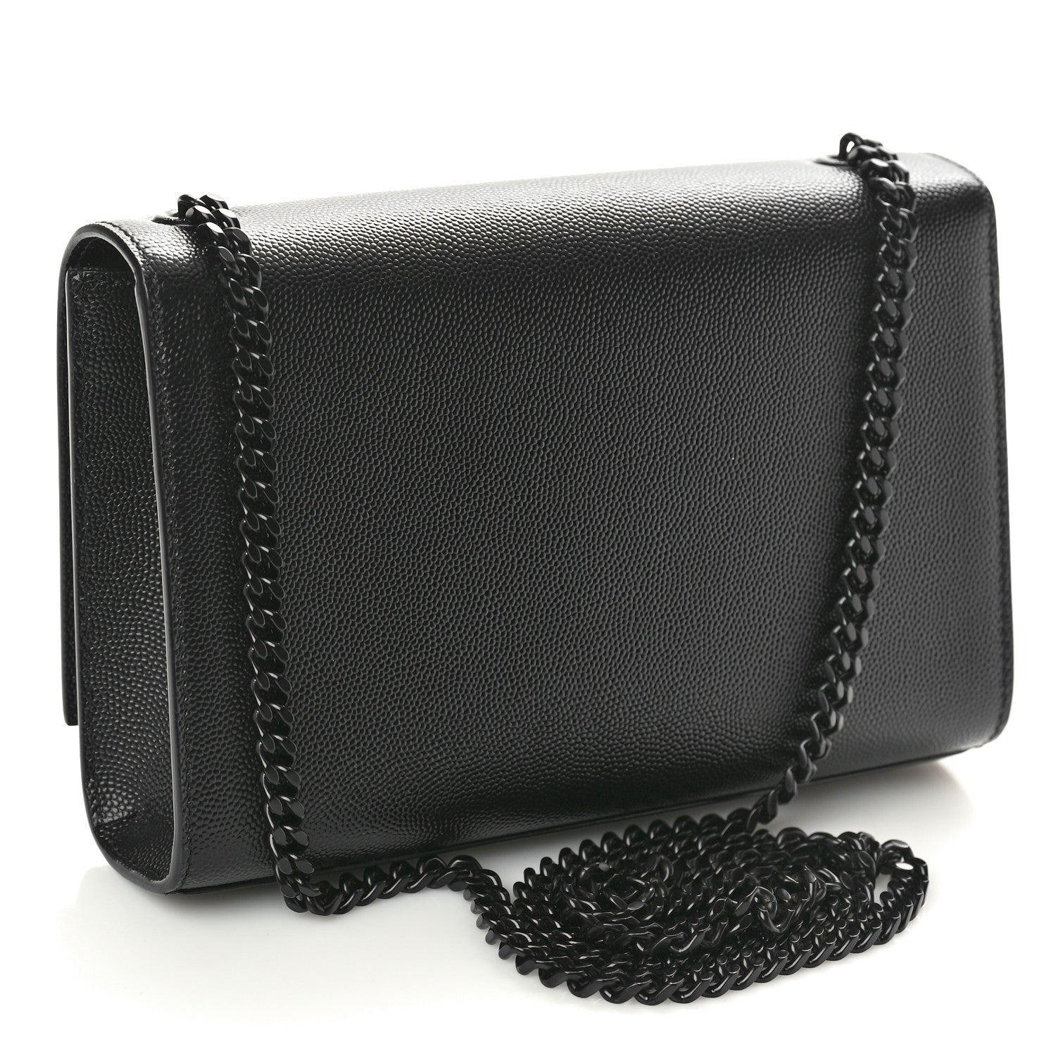 Saint Laurent Grain De Poudre Small Monogram Monochrome Kate Satchel Black 3 of 10