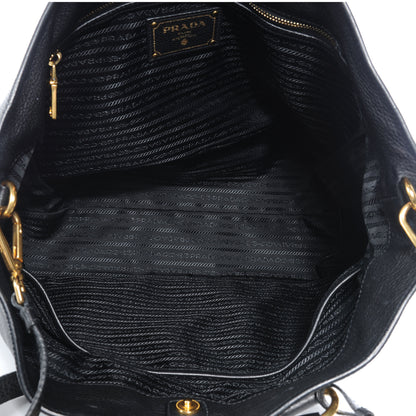 Prada Vitello Daino Tote Black 5 of 8
