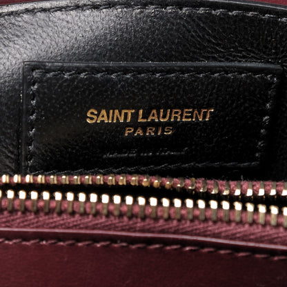 Saint Laurent Calfskin Y Quilted Monogram Small Loulou Chain Satchel Dark Legion Red 10 of 10