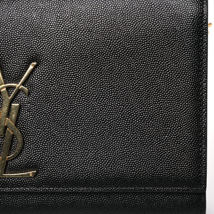 Saint Laurent Grain De Poudre Medium Classic Monogram Kate Satchel Black 8 of 13