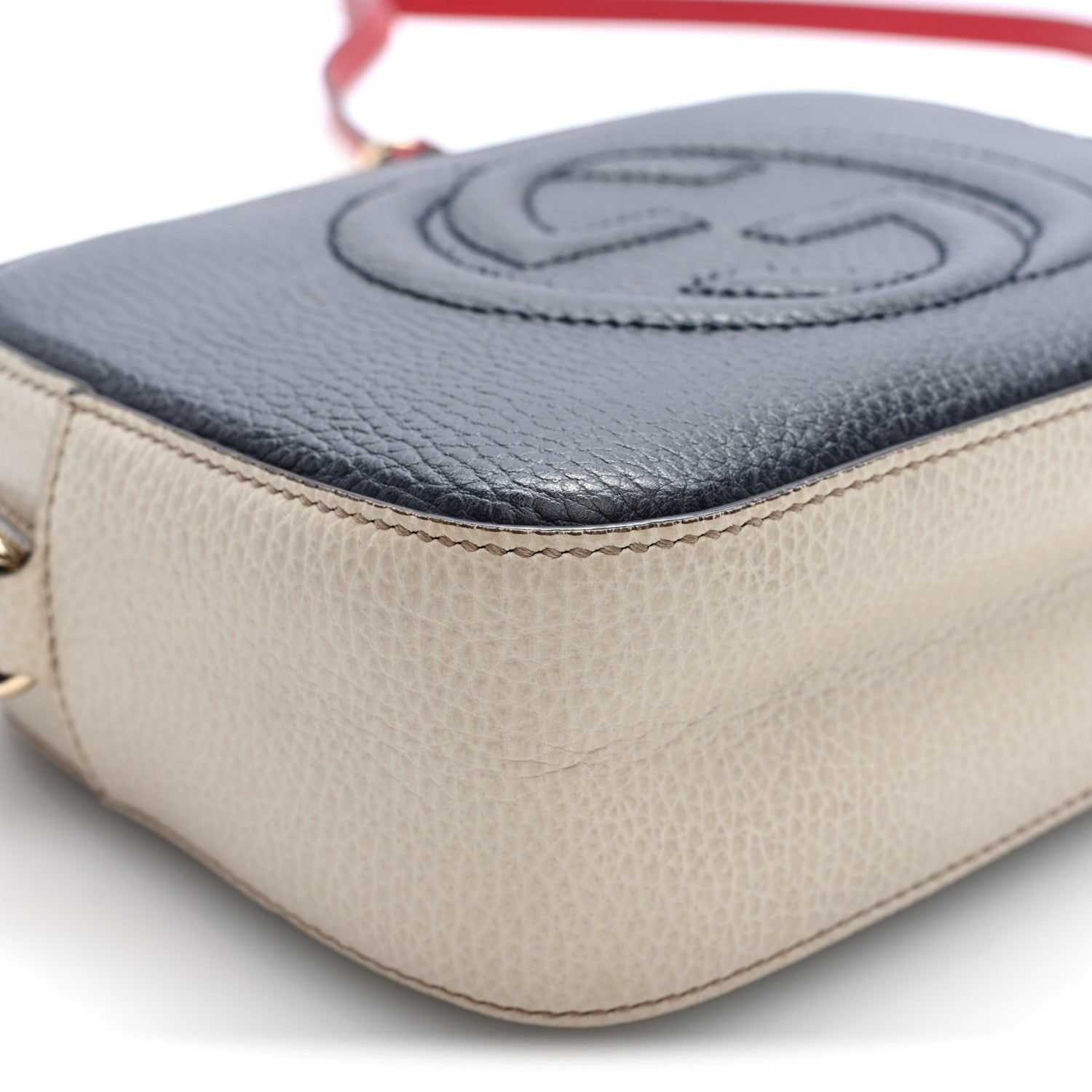 Gucci Dollar Calfskin Small Soho Disco Bag Blue Hibiscus Red Mystic White 9 of 11
