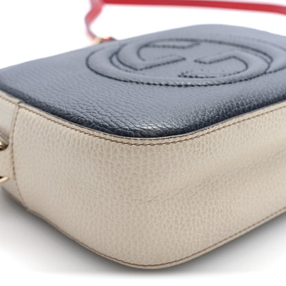 Gucci Dollar Calfskin Small Soho Disco Bag Blue Hibiscus Red Mystic White 9 of 11