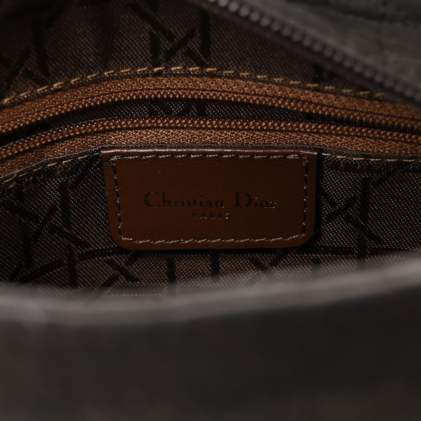 Nylon Cannage Medium Lady Dior Dark Brown