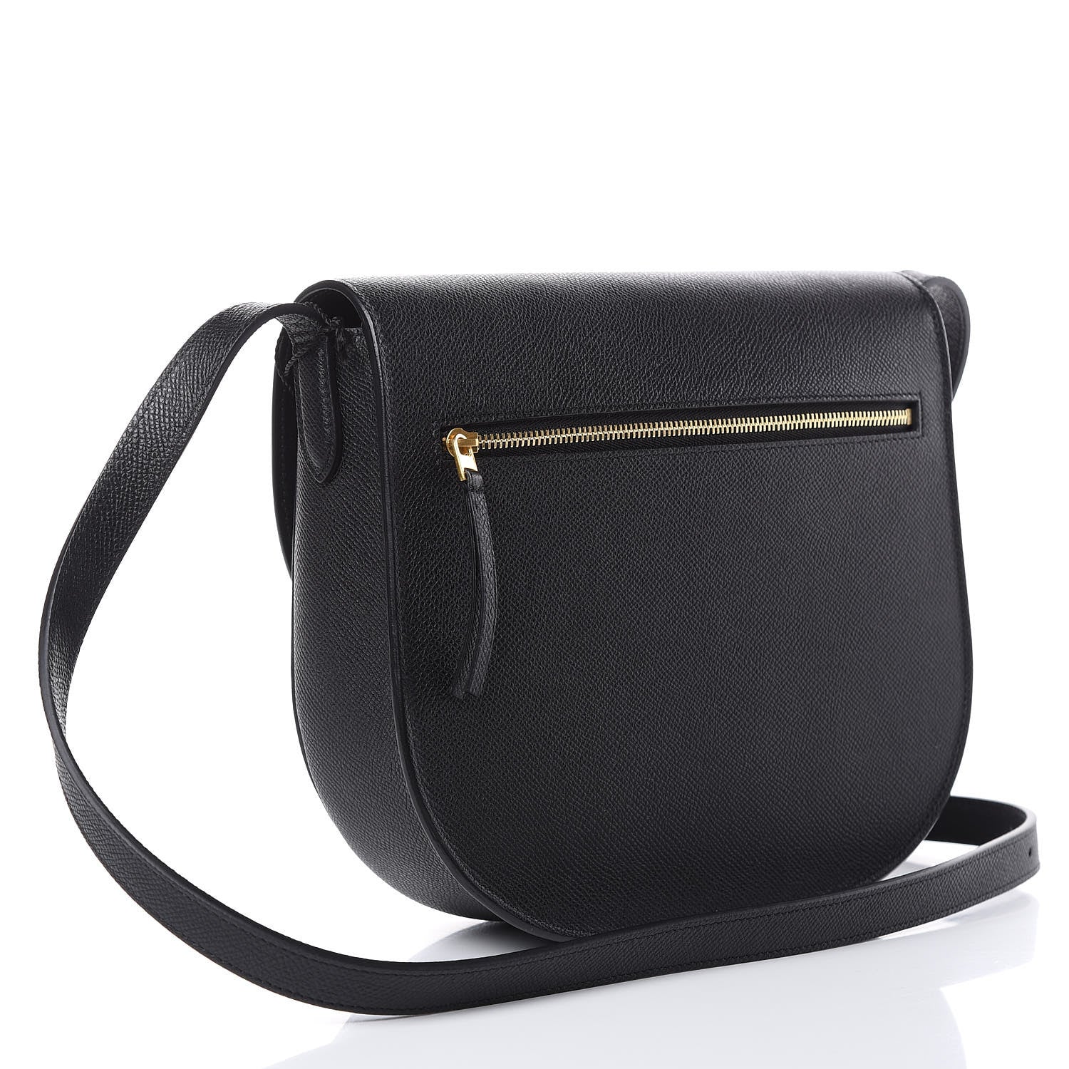 Celine Grained Calfskin Compact Trotteur Black 3 of 9