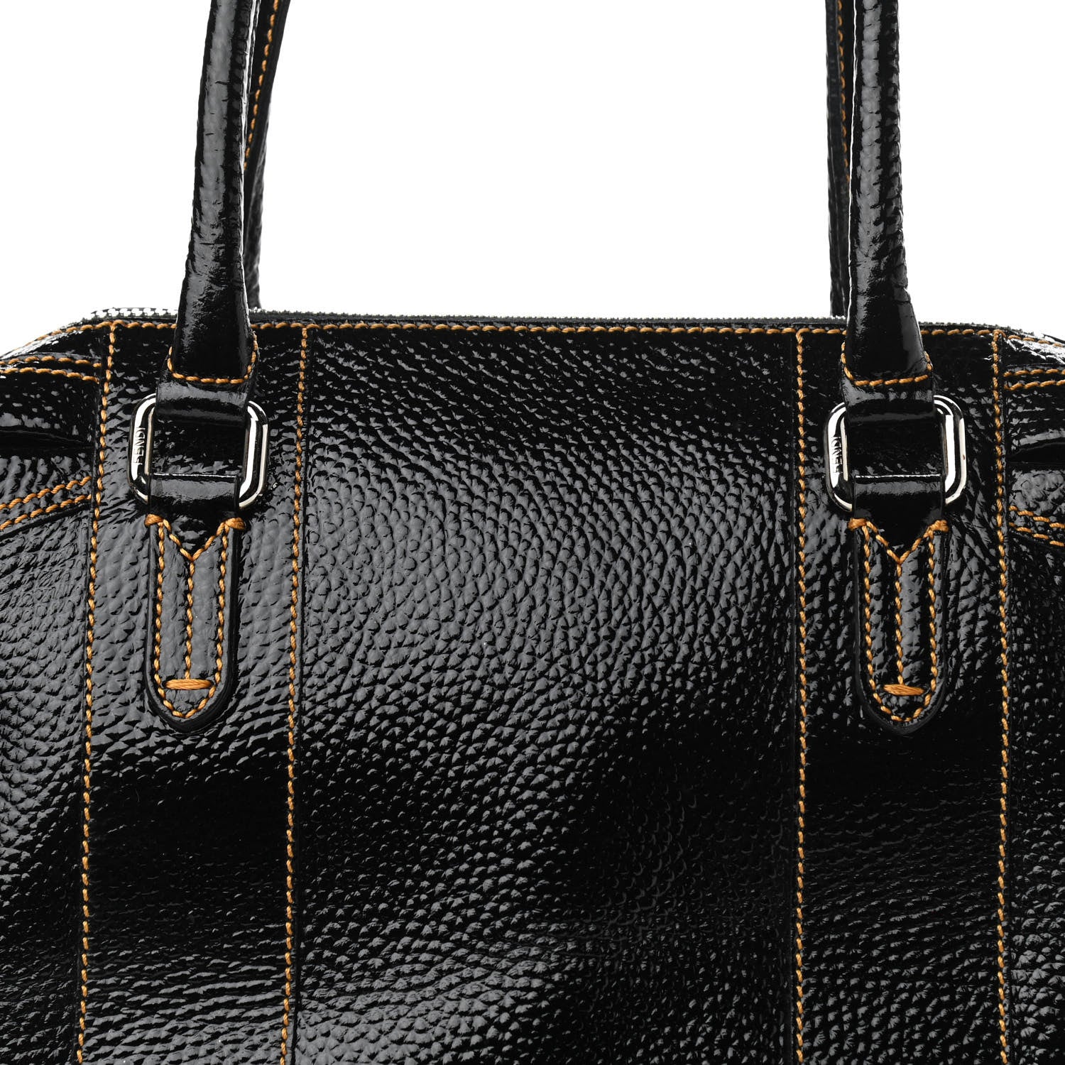 Fendi Grained Calfskin Large B Mix Tote Black 8 of 10